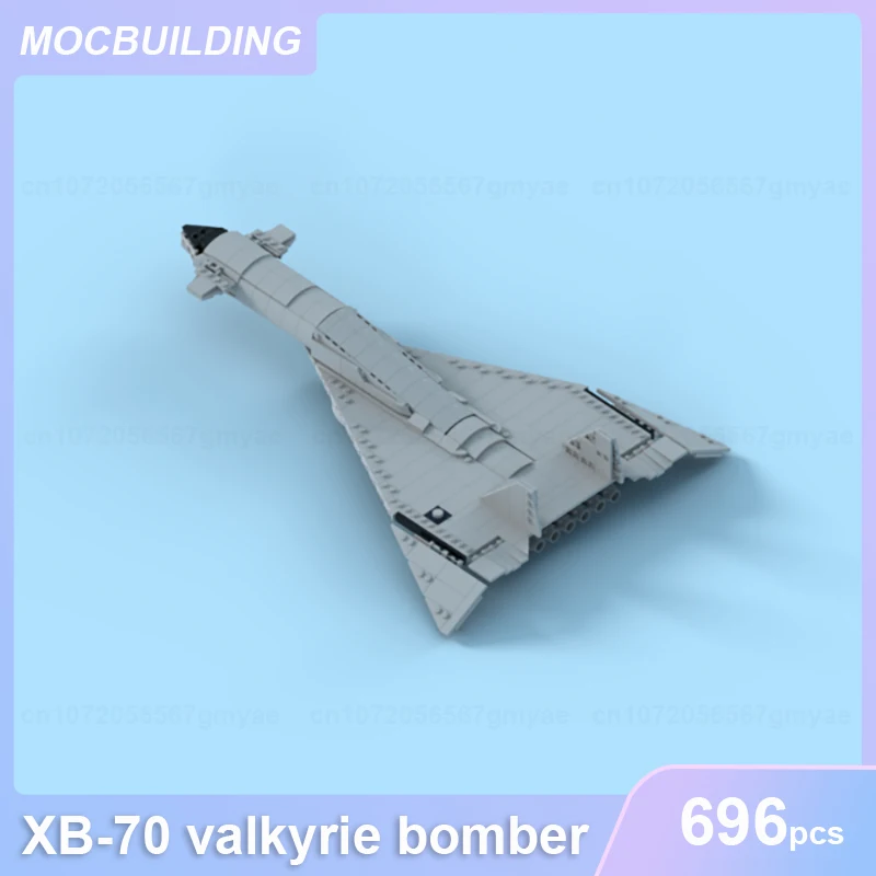 XB-70 Valkyrie Bomber Model MOC Building Blocks DIY Assemble Bricks Military Aircraft Educational Collection Toys Gifts 696PCS