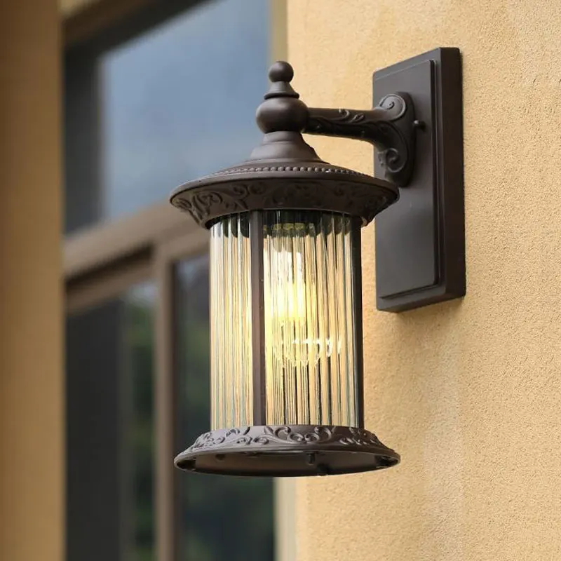 Outdoor Waterproof Retro Minimalist Corridor Corridor Balcony Wall Lamp Outdoor Villa Courtyard Gate Garden Wall Lamp