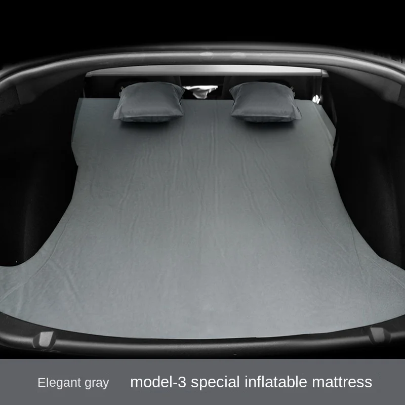 Colchón de aire inflable para acampada Tesla modelo 3 Y, cama de coche de gamuza para viajes al aire libre, descanso para dormir Y senderismo
