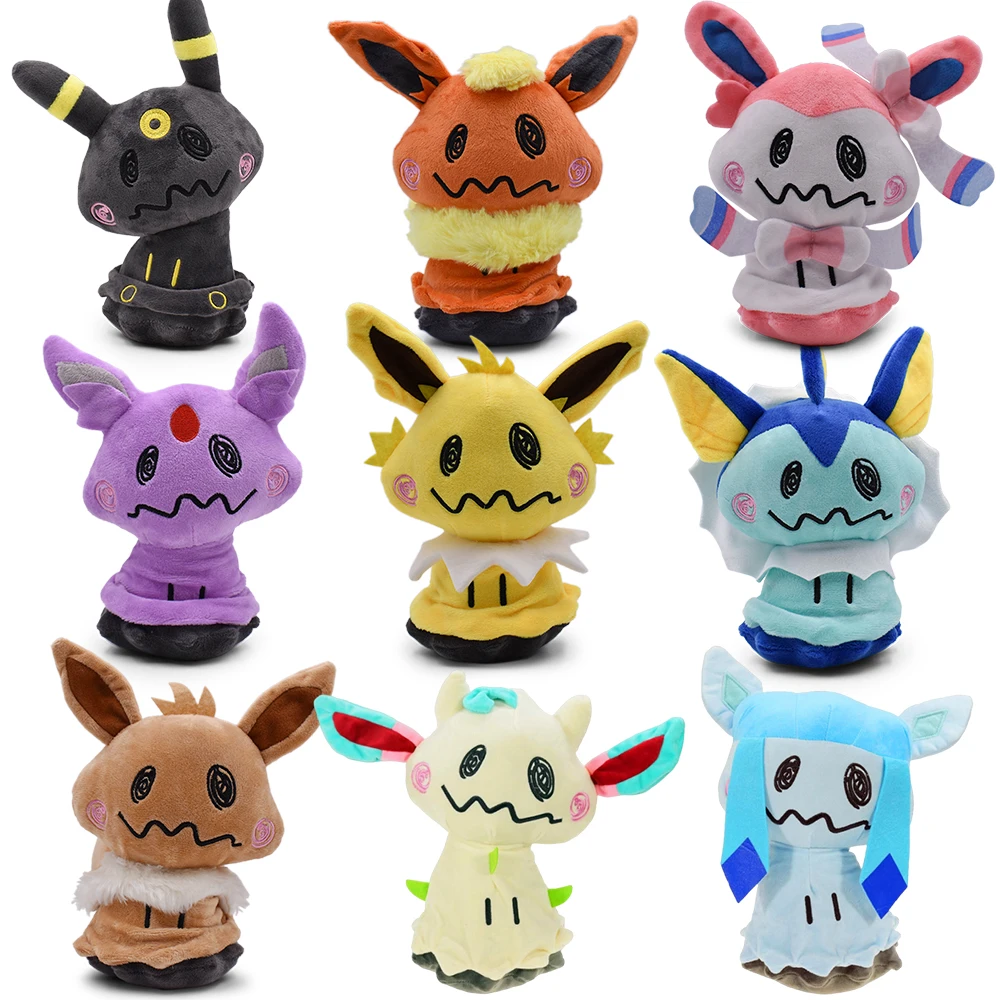 Pokemon Mimikyu Cos Umbreon Jolteon Vaporeon Eevee Sylveon Espeon Glaceon Flareon Plush Toys Cartoon Anime Stuffed Doll Gift