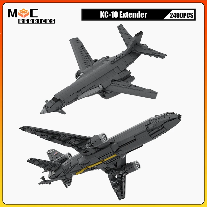 

MOC Military Series Building Block KC-10 Extender B1 Lancer Bomber Model Technology Bricks Boy Toys Xmas Gifts