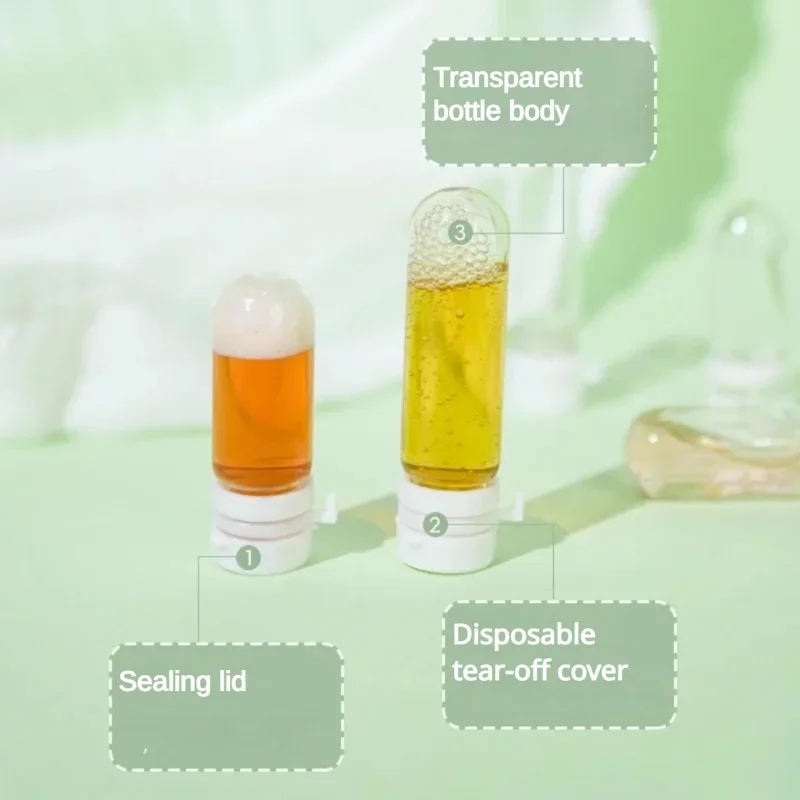 5/10/20Pcs 1.5/5ml Tear Off Mini Glass Bottles for Makeup Remover Essential Oil Essence Skin Care Portable Travel Kit Sample Jar