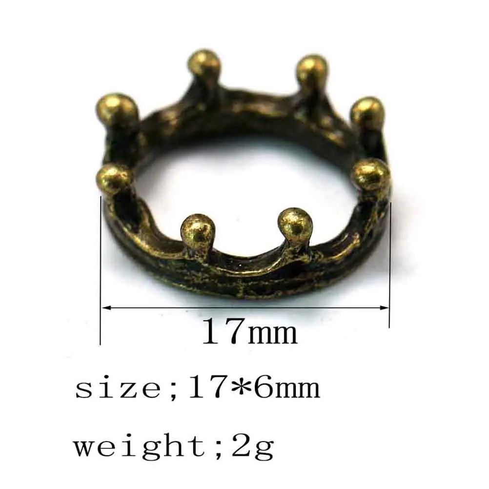 

30 Pcs Crown Pendant Alloy Jewelry Pack Fine Workmanship Bronze DIY Charms Necklace Bracelet Earrings Making Kit Accessories