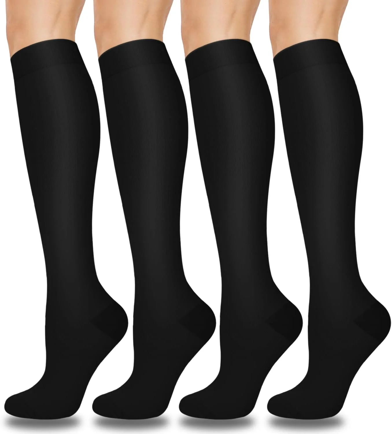Immagine 7: Calze a compressione per donna e uomo, 4 paia, il miglior supporto per infermieri, corsa, viaggi