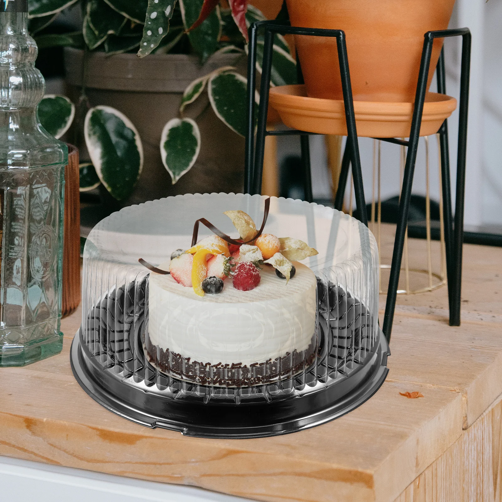 

10pcs Clear Plastic Cake Containers Lids 6Inch Individual Slice Boxes Cupcakes Treats Packaging Transparent Baking Carrier Party