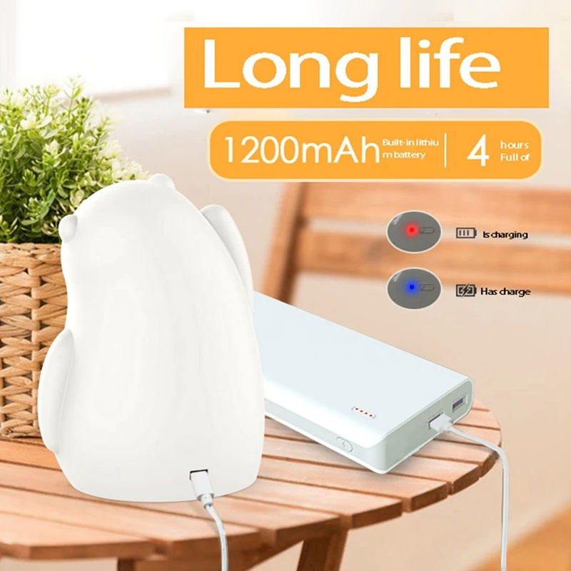 Veilleuse LED mignonne pour chambre d'enfant, lampe de pépinière, ours, tout-petit, bébé, filles, garçons, cadeau pour enfants