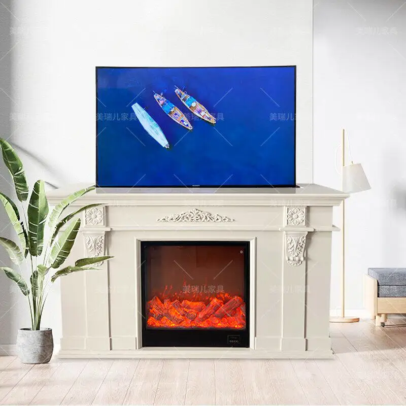 

French Style Light Luxury Electric Remote Control Lift TV Cabinet Integrated Hidden Side Hall Bedroom