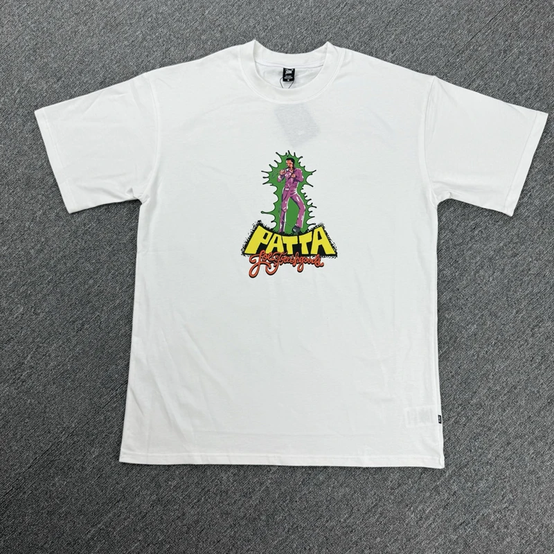 Real Photo High-quality PATTA T-shirt American Trend Men Women Couple Patta Short-sleeved Pullover Top