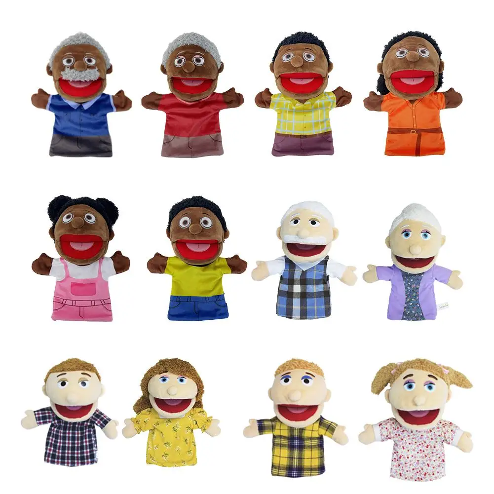 Mooie Kids Handpop Kawaii Speelgoed Rollenspel Familie Open Mond Handschoen Ventriloquist Vertel Verhaal Puppets Poppen Kinderen Charme Gift