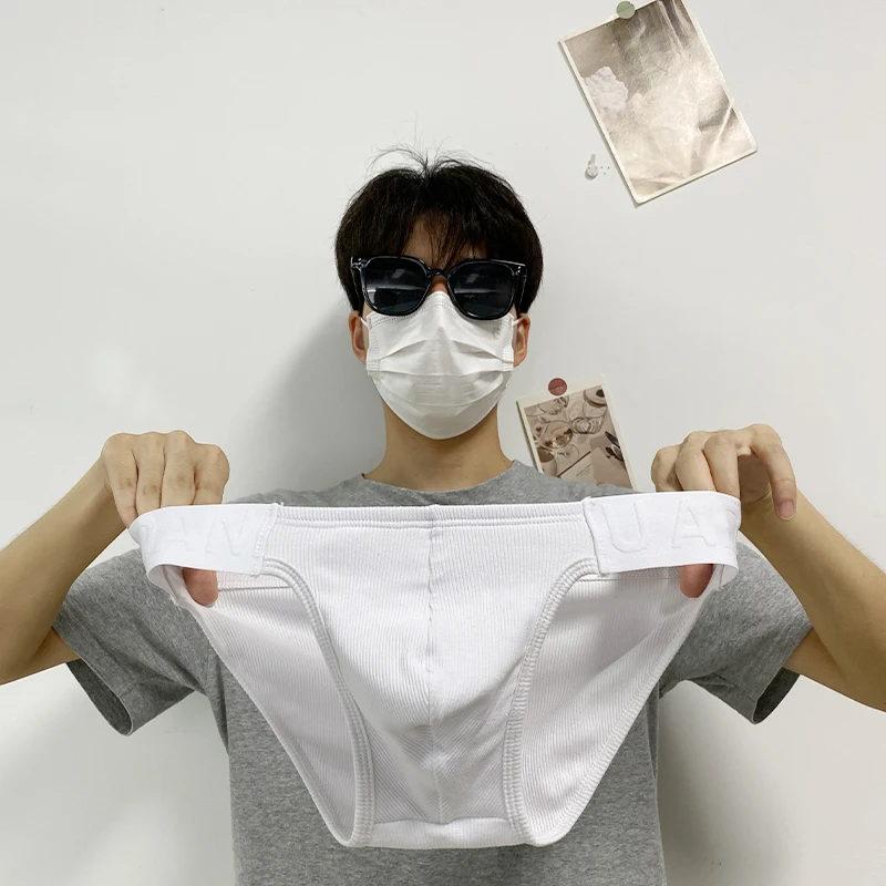 حار النمط الصيني تنقش رجل الملابس الداخلية مثير عالية قطع ملخصات للرجال منخفضة الخصر الملابس الداخلية الذكور مضلع القطن بلون #5