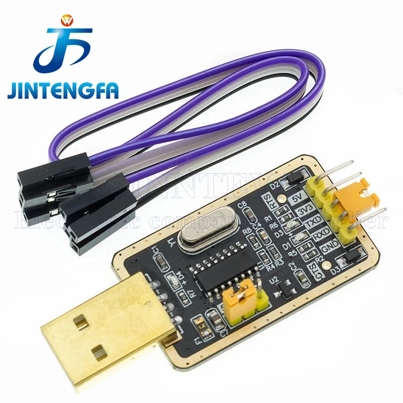 CH340G RS232 Update USB To TTL Converter Module UART Serial Port UFS-HWK STC Dowanloader Programmer Brush Upgrade small plate