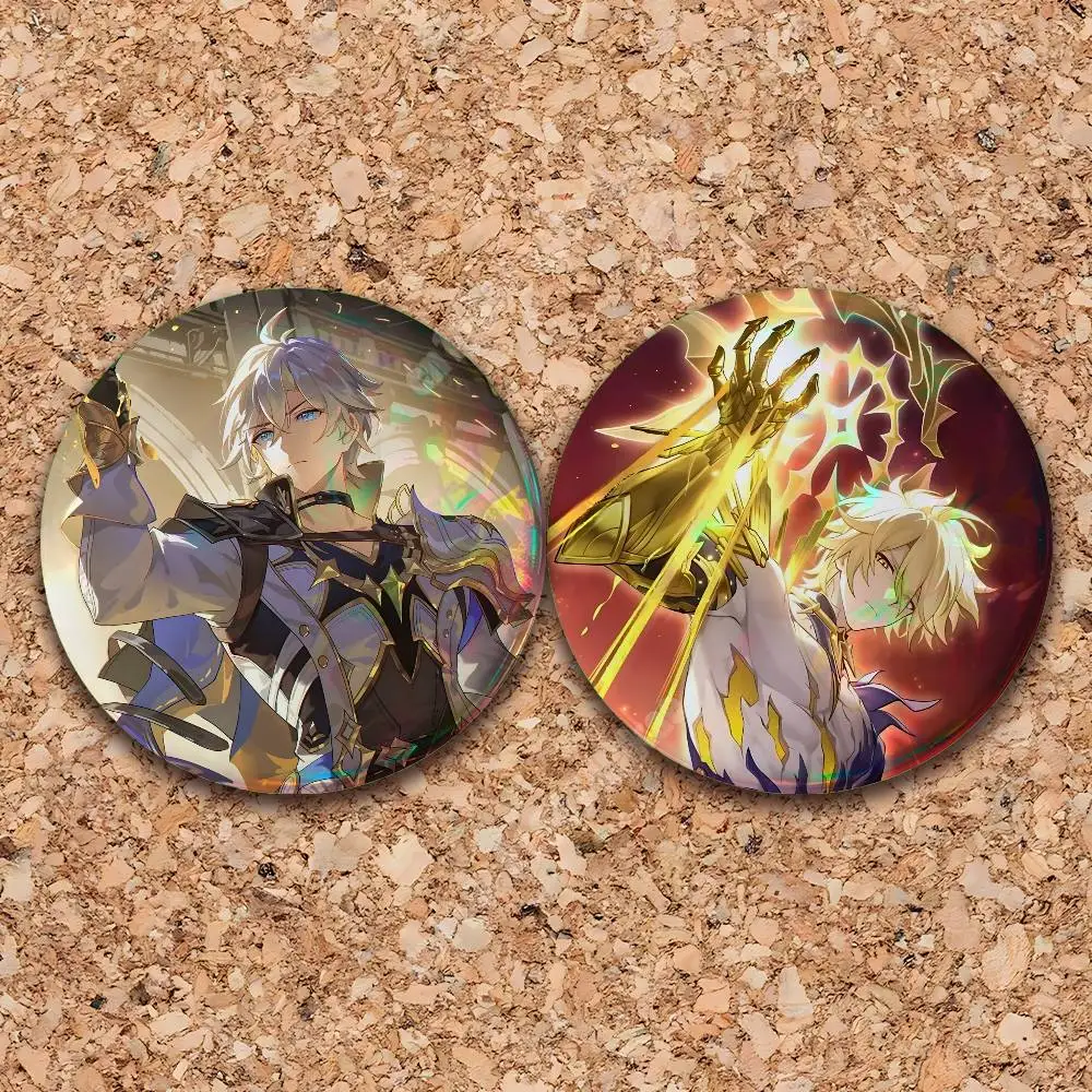 Honkai Star Rail Phainon Button Badge 2PC Sets for Bags & Clothes & Accessories Metal Pin Stylish Decoration