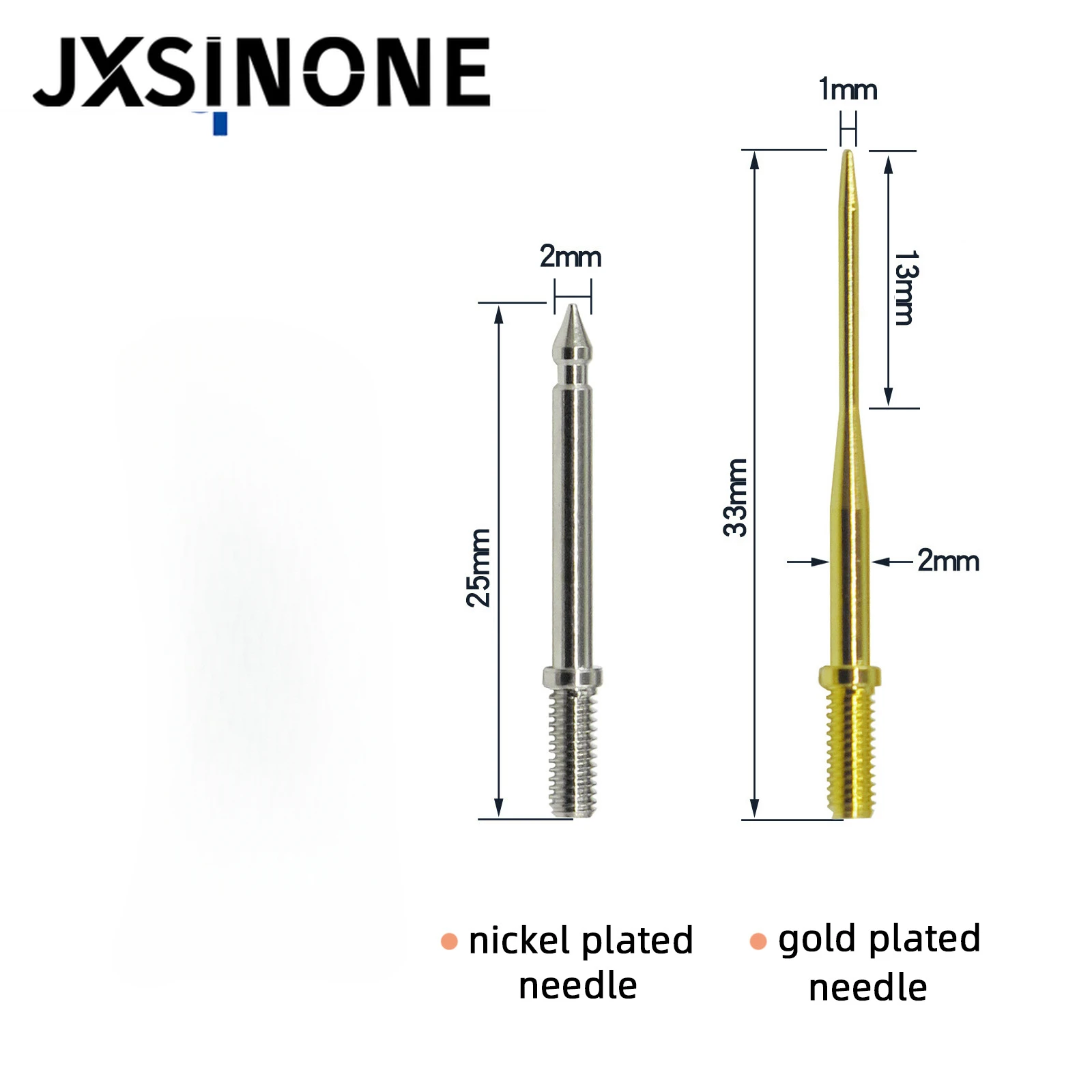 JXSINONE P8003.1 8pcs Replaceable test needle kit 1mm Gilded sharp&2mm standard suitable for Multimeter probe