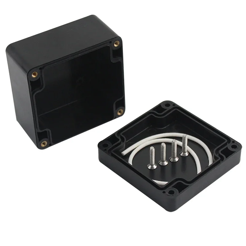 Black Box Outdoor Waterproof Case Plastic Box Electronic Project Case Instrument Waterproof Junction Box Housing