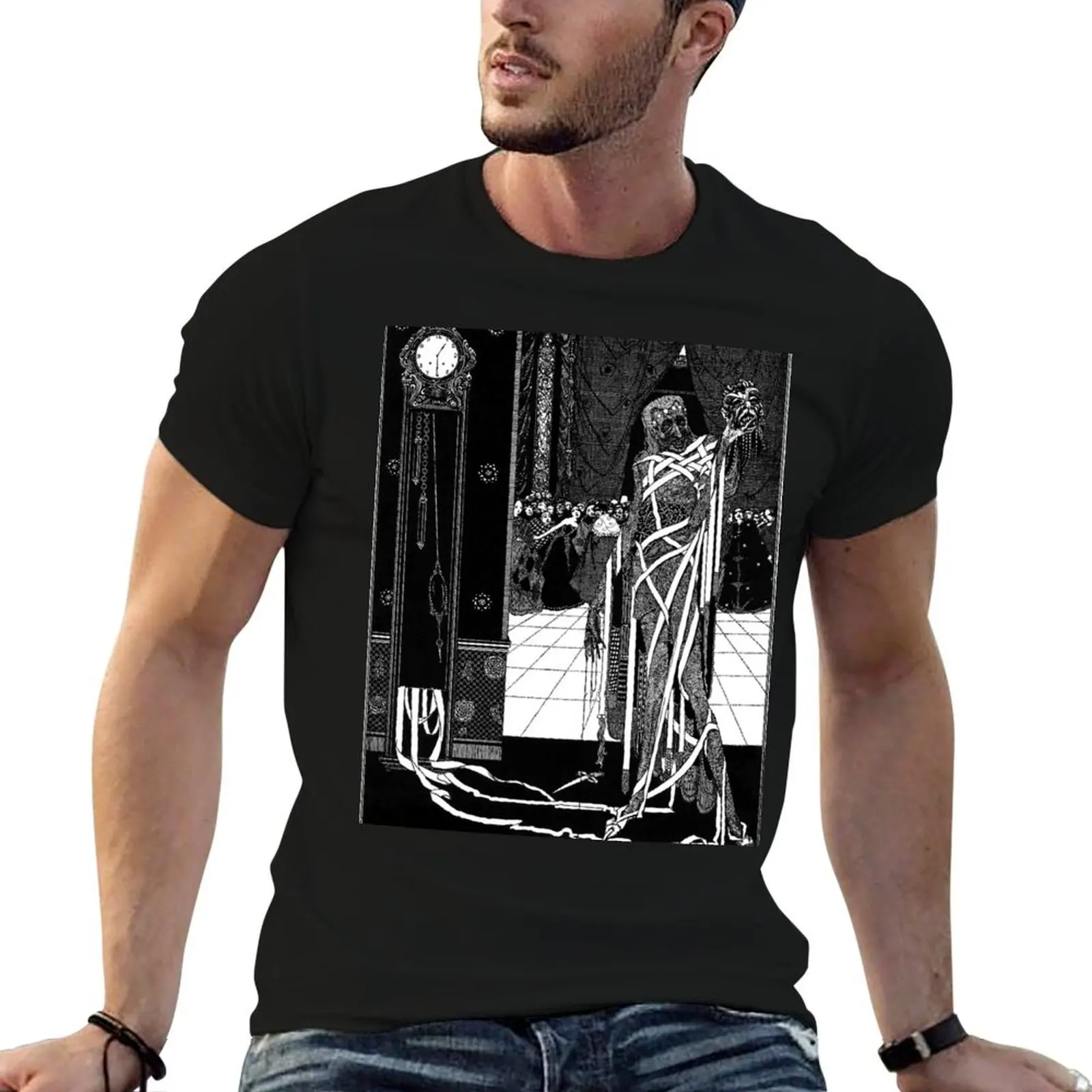 The Masque of the Red Death: Harry Clarke: Edgar Allan Poe T-Shirt street wear shirts graphic tees t shirts for men pack