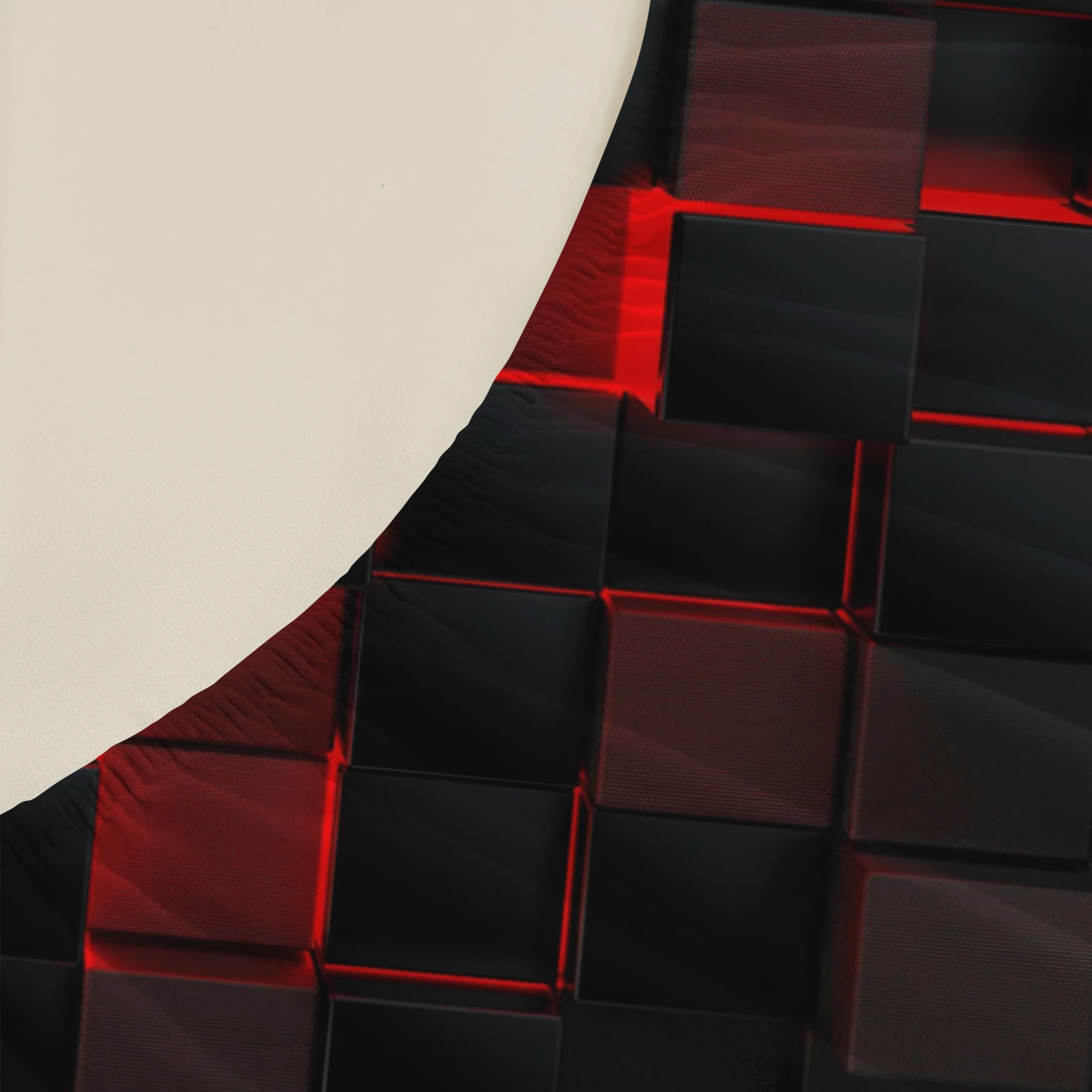 1 Stück 3D Rot-Schwarzes Pixel-Gitter Spannbettlaken Modern Tech-Inspirierte Bettwäsche Weicher Atmungsaktiver Mikrofaser-Matratzenbezug für Schlafzimmer – Detail 9