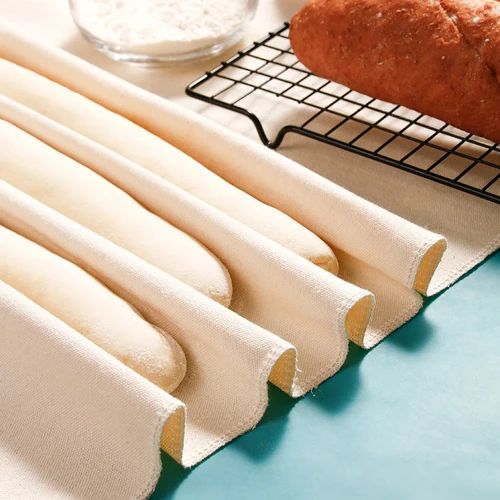 프렌치 빵 반죽 발효 천 매트, 컨트리 빵, 바게트, 유럽 번, 웨이크업 릴리스, 면 캔버스 베이킹 몰드 도구