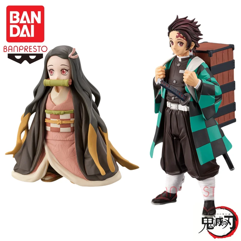 Na Stanie Bandai Oryginalny Banpresto Demon Slayer 18 Kamado Nezuko Kamado Tanjirou Figurka Model Lalka Nowa w Pudełku