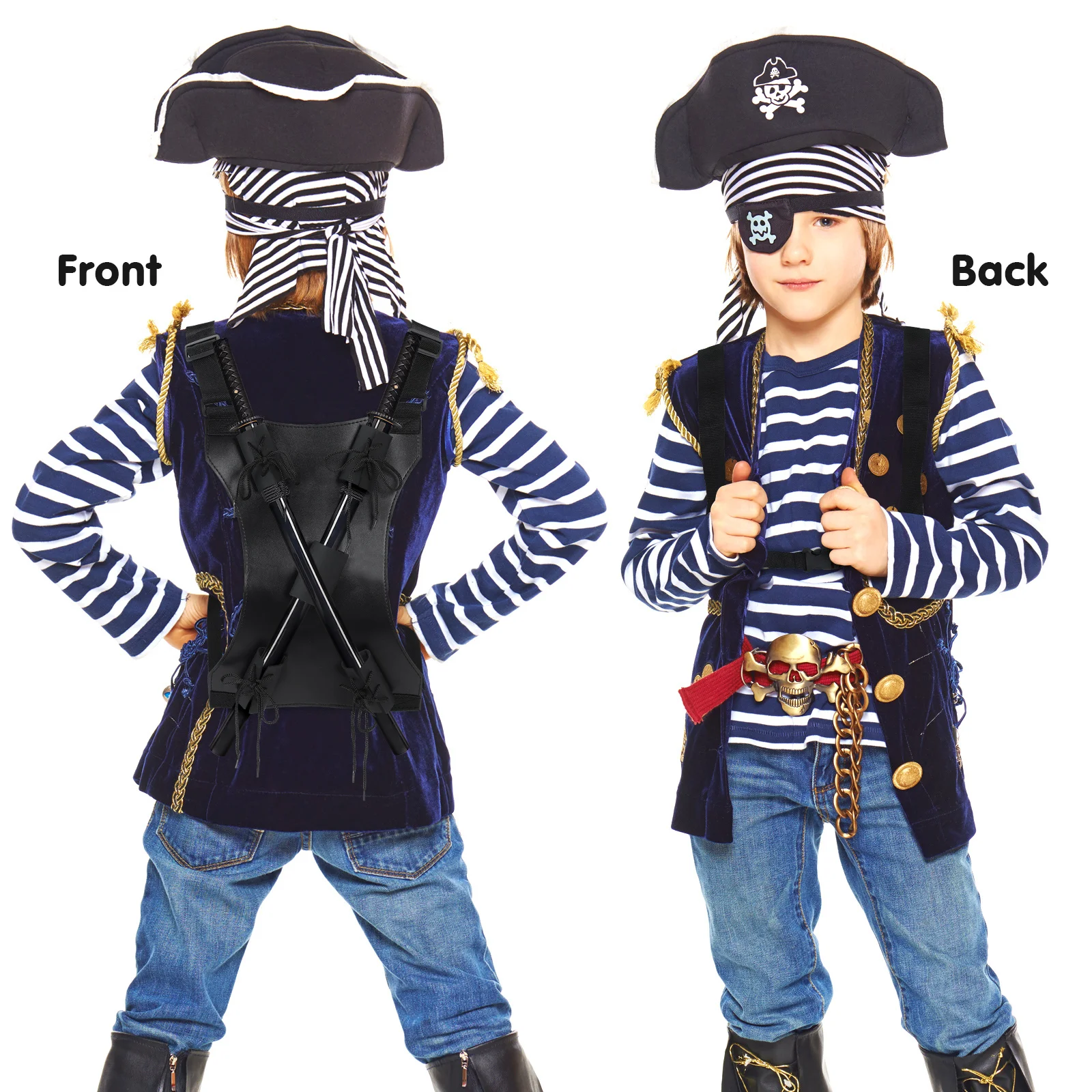 Dual Sword Strap For Men Medieval Cosplay Carry Case Backpack Sword Holder Travel Accessory