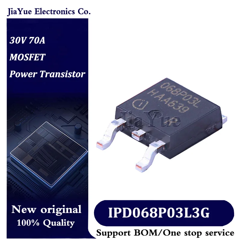 5pcs/lot 100% New Original Chips IPD068P03L3G  TO-252-2(DPAK) 30V 70A MOSFET Field effect tube Power Transistor IPD068P03L3 G