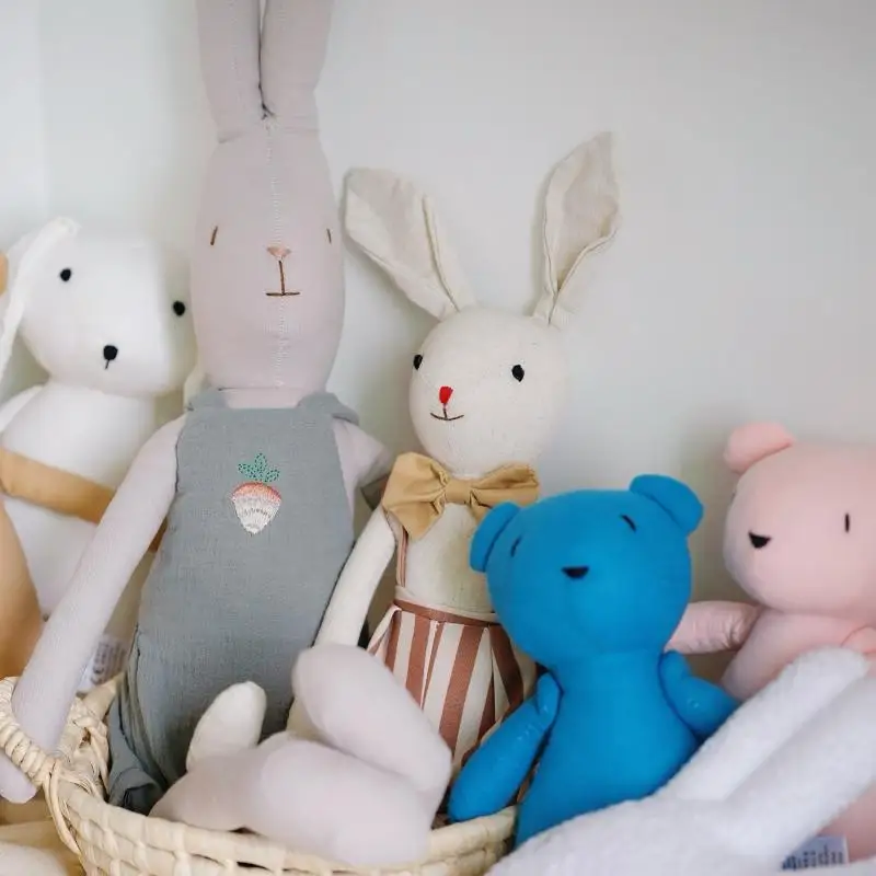 2025年新作 女の子の誕生日プレゼント用ファブリックおもちゃ、3～6歳の子供と女の子のクリスマス人形、リトルベア、ウサギ人形