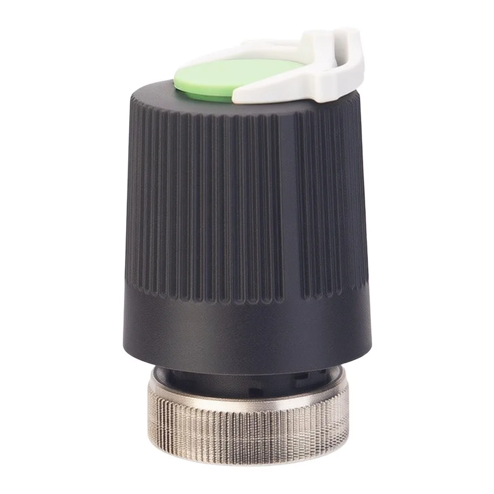 230V Normally Closed Electric Actuator M30x1.5 Black PC Material 2W Silent Operation For Underfloor Heating Manifold Valve Contr
