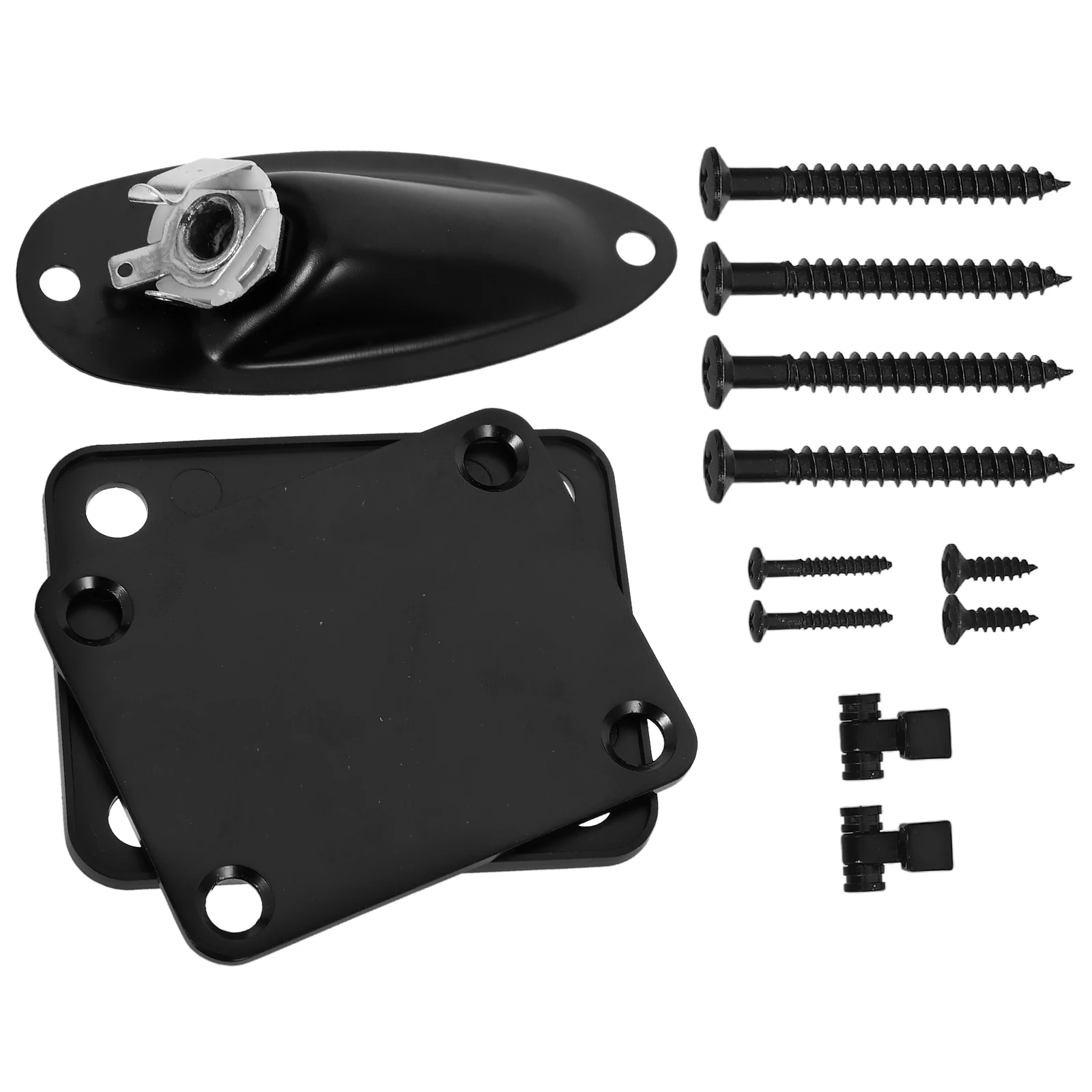 

1 Set Metal Jack Plate Replacement Parts For Electric Bass Pickup Input Output Socket Plate Accessories Parts Fittings Guitar
