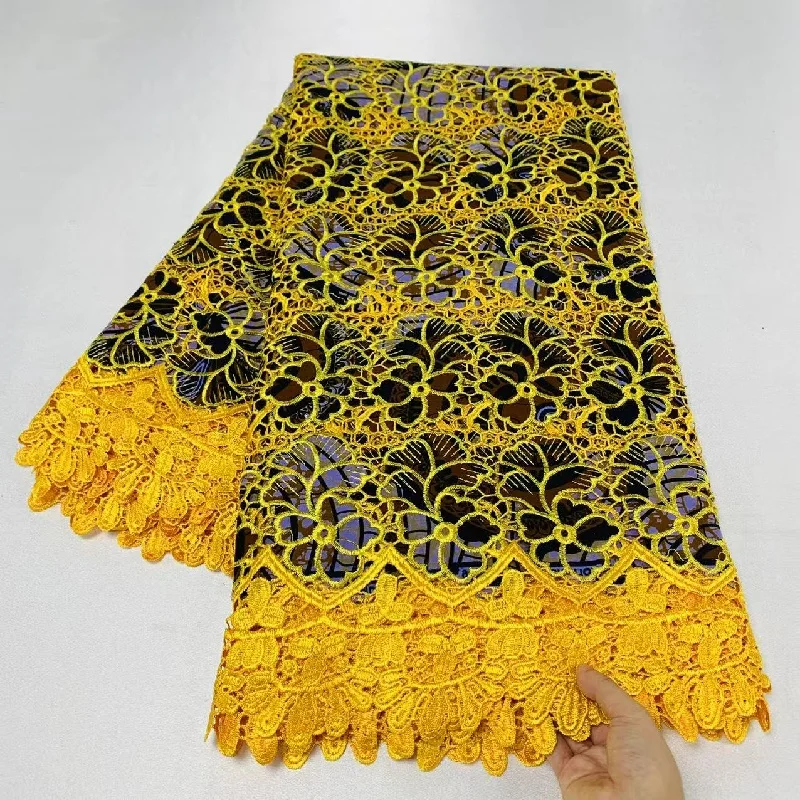 5 Y جودة عالية أنقرة النسيج الأفريقي الحقيقي جبر الدانتيل الشمع طباعة 100% القطن لينة Tissus التطريز لمواد الخياطة K80903 #4