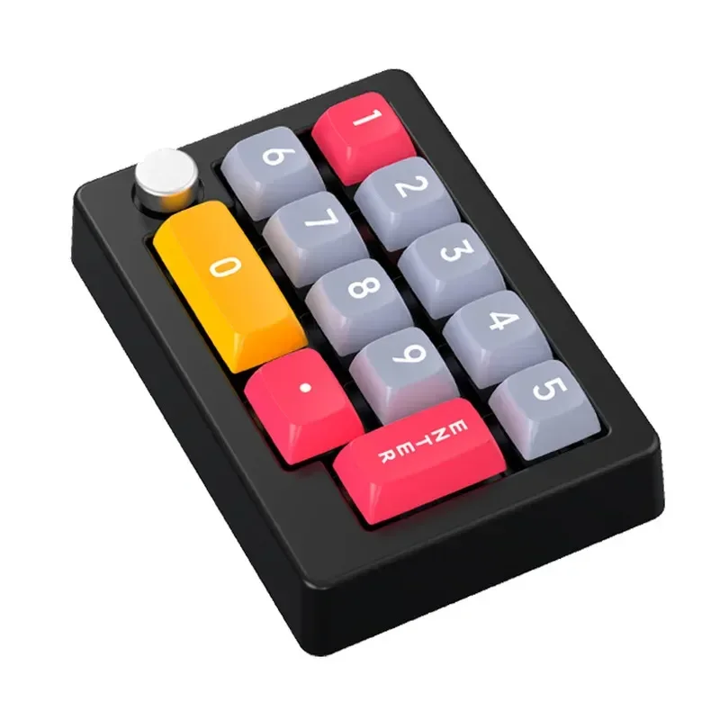 Macro Mechanical Keyboard Rgb Mini Gaming Custom Programming Knob Keypads Red Switch 13 Keys For Gaming And Office Work