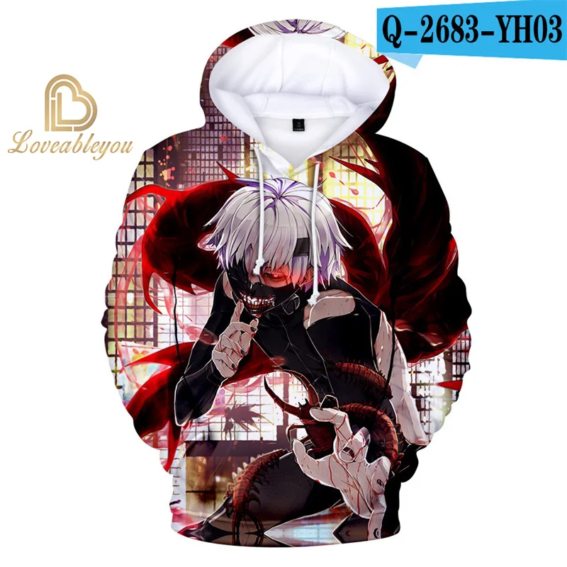 Tokyo Ghoul Hooded Hoodies Sweatshirt Kaneki Ken Cosplay Men/Women Long Sleeve 3D Print Hoodies Kids Sweatshirt Pullover