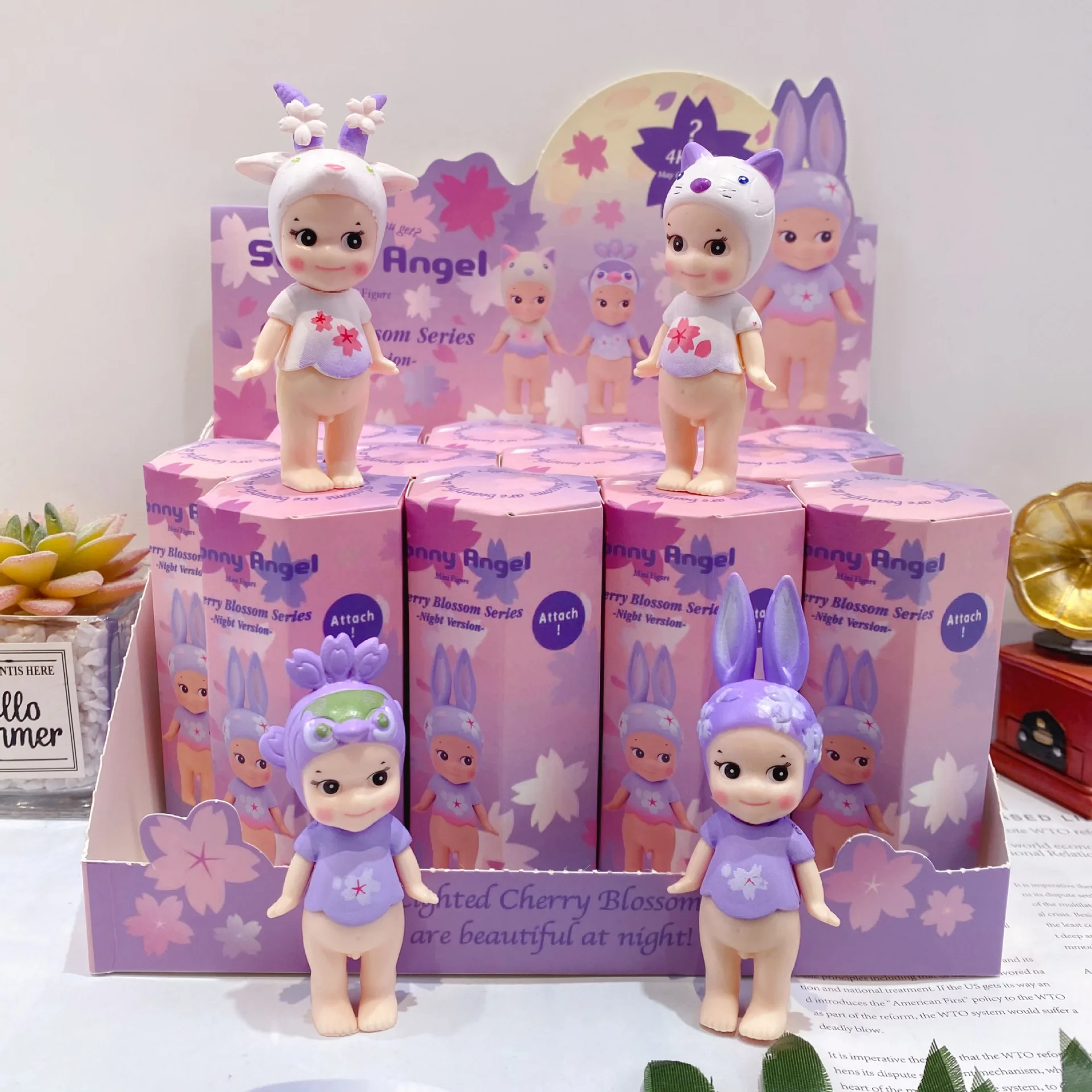 

Angel Doll Cherry Blossom Series Night Version Blind Box Collect Hippers Action Figure Phone Ornaments Mystery Box Surprise Gift
