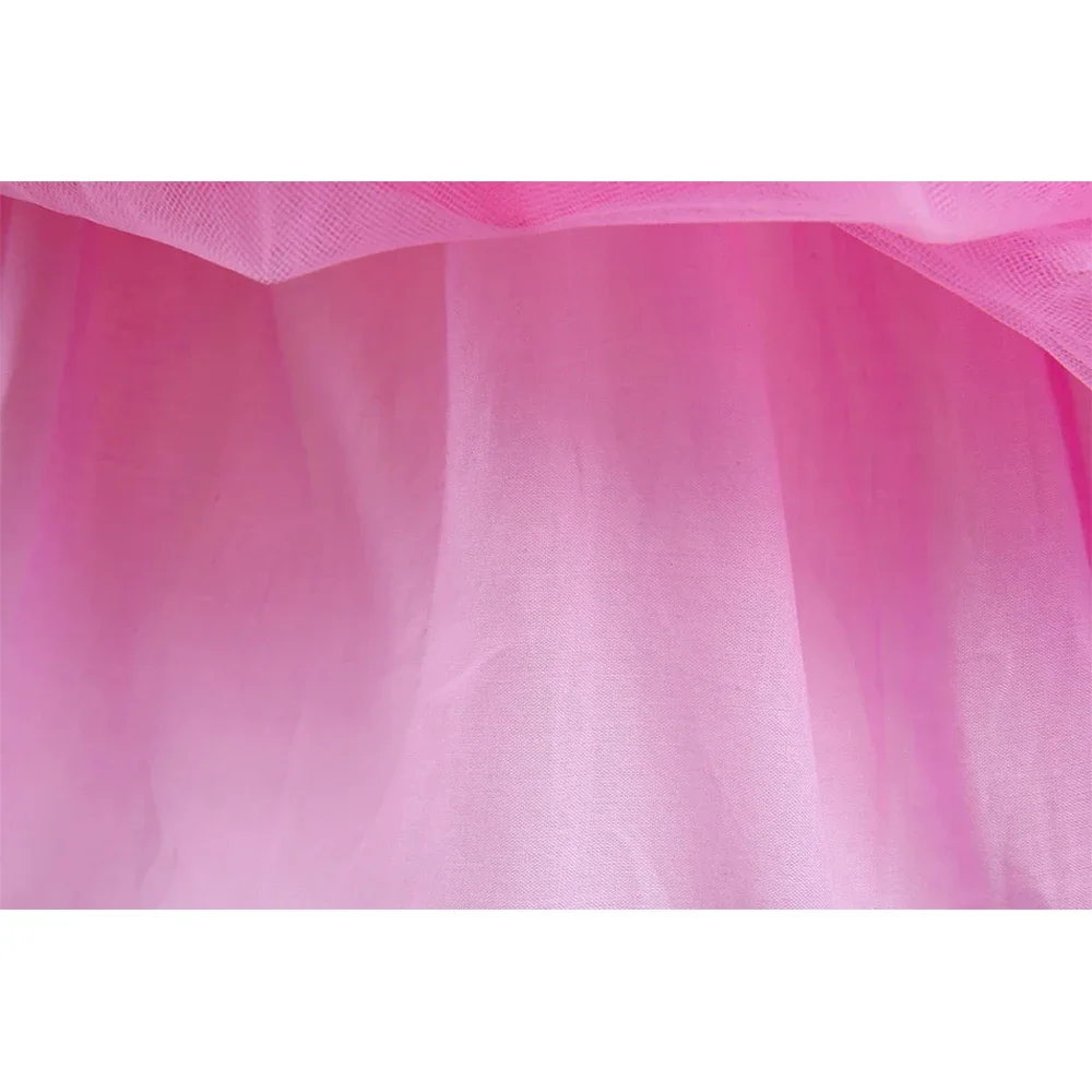 فستان أورورا للفتيات بأكمام طويلة، زي جميل للنوم بدون أكتاف للأطفال، ملابس أميرات لحفلات عيد الميلاد الفاخرة