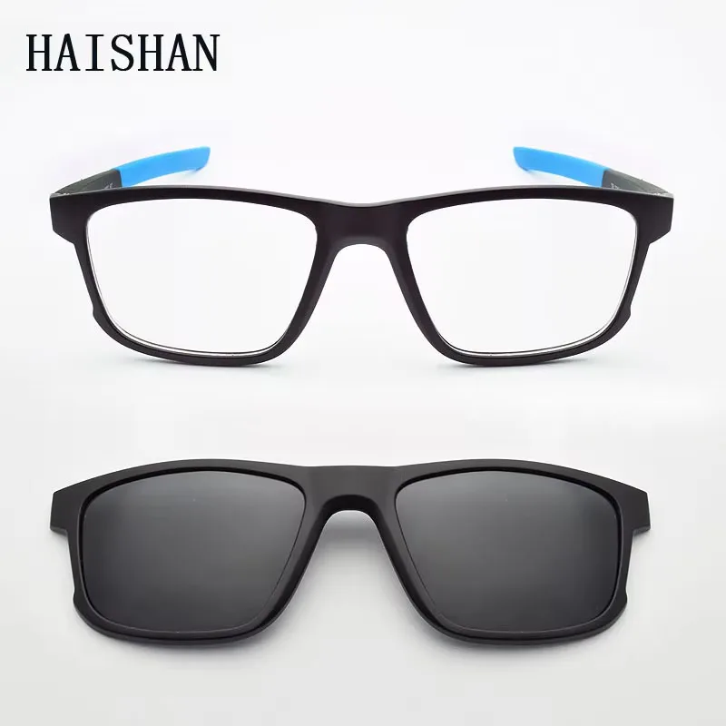 

Glasses Frame Male Large Frame Sports Wide Face With Magnetic Sleeve Mirror Polarized Clip On Night Vision Goggles Driving Lens