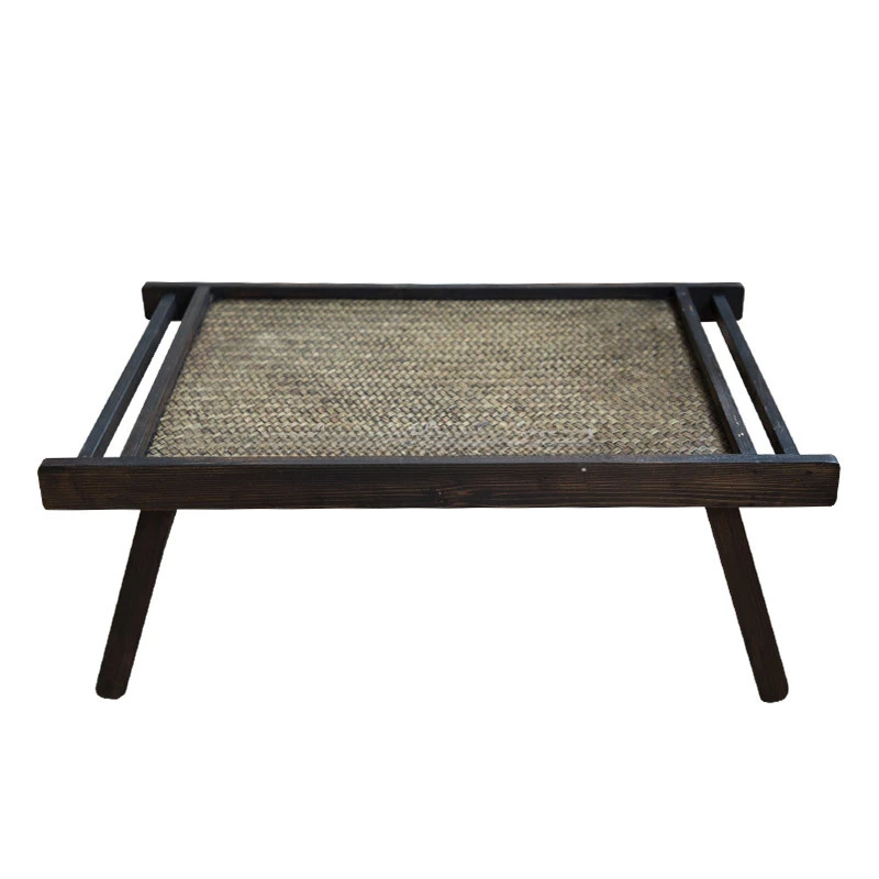 

Thai Asian Style Furniture Southeast Home Bamboo Wooden Tray Table For Breakfast Bed Serving Tray Foldable Legs Living Room