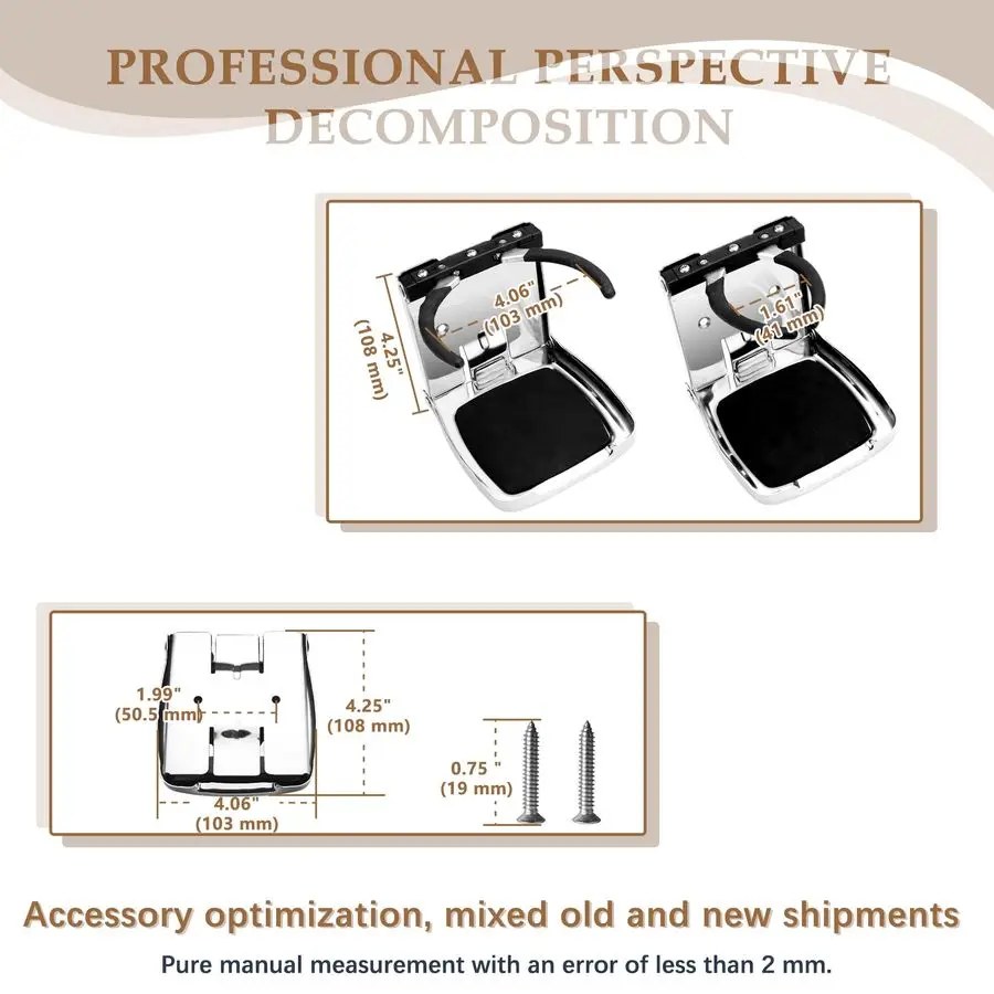 Сверхмощный складной подстаканник, нержавеющая сталь 304, регулируемый с противоударным усилителем, бесшумный дизайн, универсальный для автомобиля, лодки, автофургона, яхты Tr