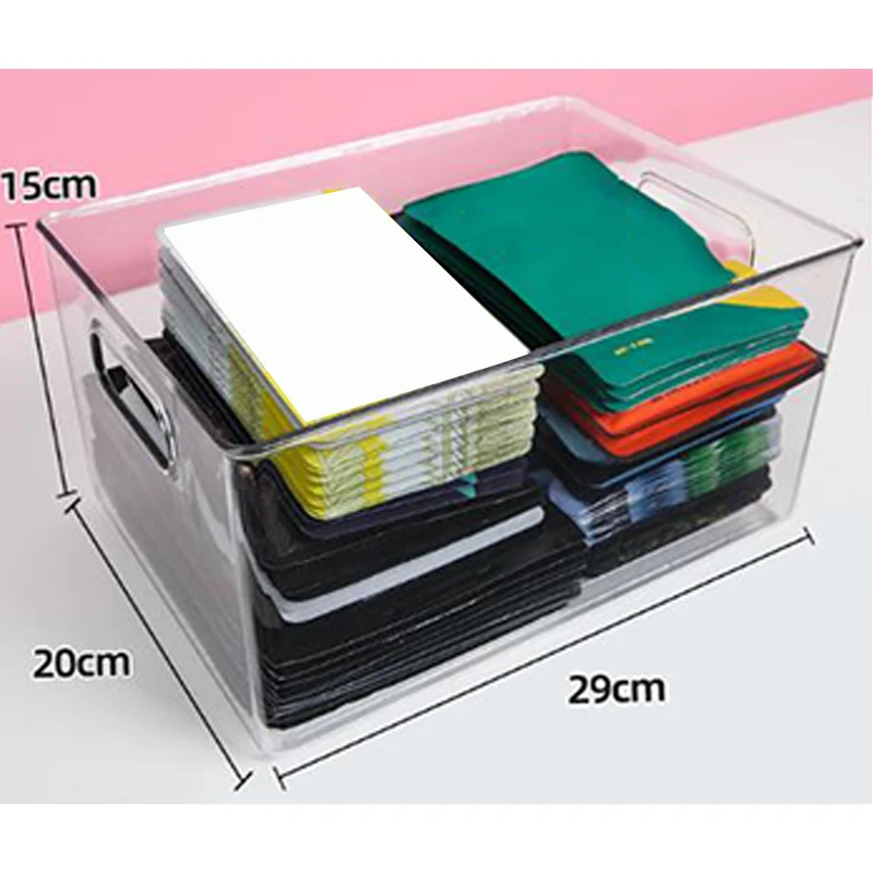 29X20X15cm Acrylic Transparent Refrigerator Storage Box Desktop Dormitory Bathroom Storage Box