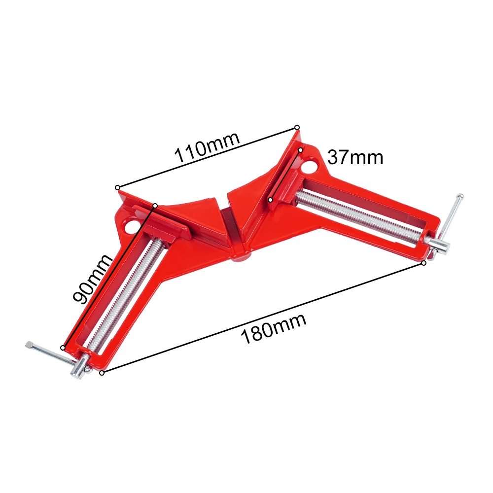 1/2/4Pcs Red Style Multifunction 90 Degrees Corner Clamp Right Angle Clamp Glass Holder For DIY Woodworking Hand Tools