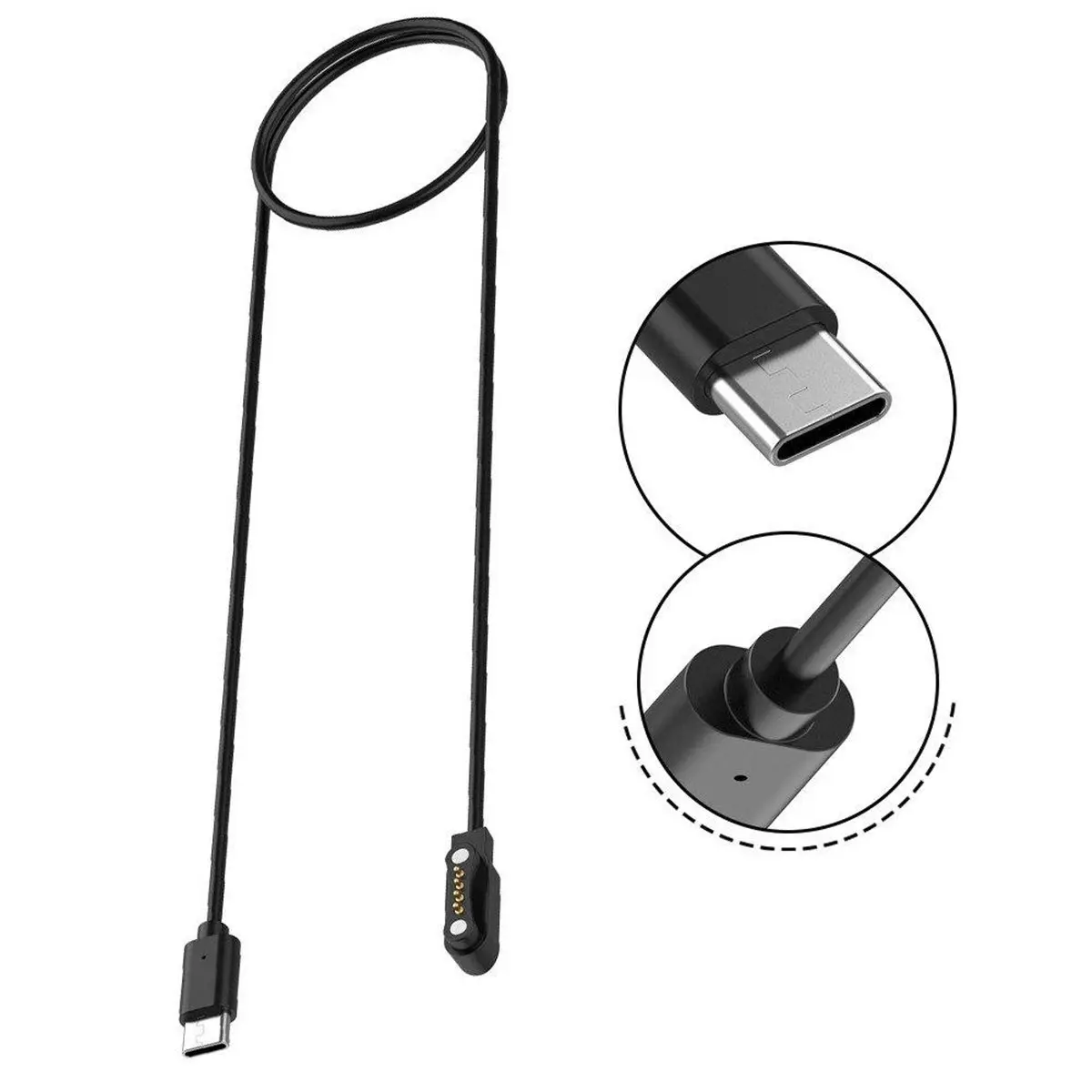#61K Electronics Accessories,Charging Cable for PLAUD Note AI Voice Recorder Type-C Data Cable 1M (Black)