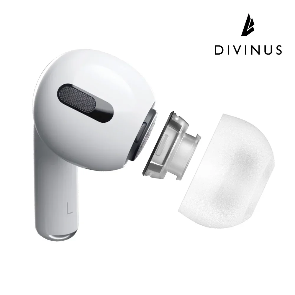 Divinus Velvet Eartips For AirPods Pro Series For 3mm-5mm Nozzle, Comfort Low Pressure Wider loop Ear tips For AirPods Pro1/2