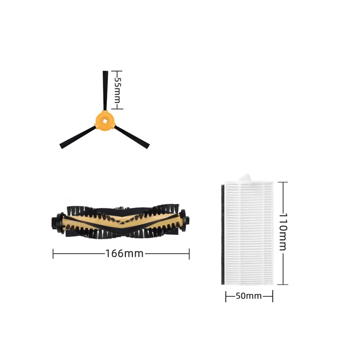 スイーパーフィルタースペアパーツメインブラシ HEPA フィルター Deebot N79S/DN620/500 ロボット掃除機スペアパーツ交換用