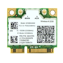 Original Wireless Wifi Card 2230BN 2230BNHMW 2230BGN Mini PCIe Laptop Adapter 300M+BT4.0 Wireless Card 2 in 1 N2230 P9JB