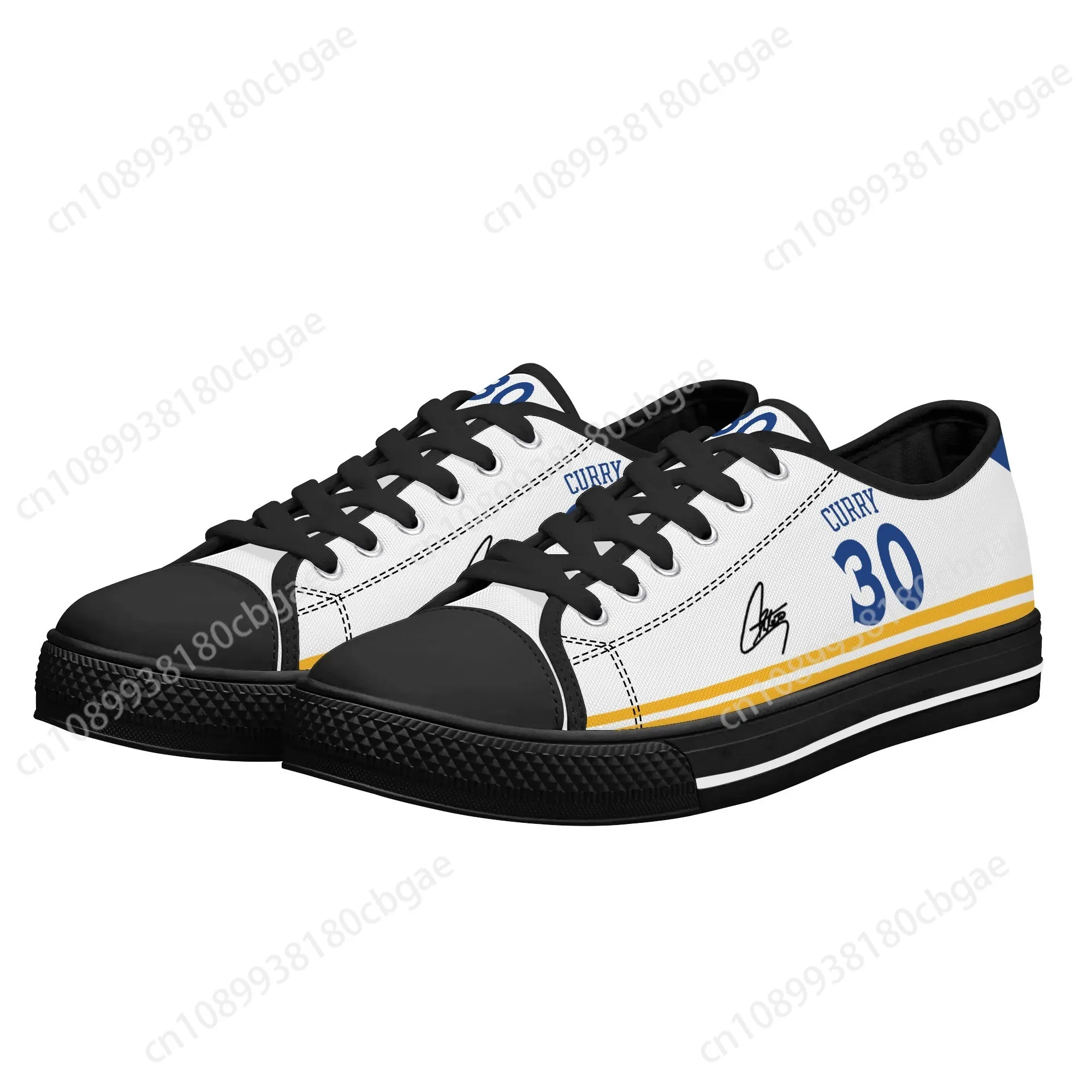 Golden basketball Low Top Sneakers Mens Womens Teenager High Quality chef Stephen Curry NO 30 Canvas Sneaker Shoes Custom Shoe