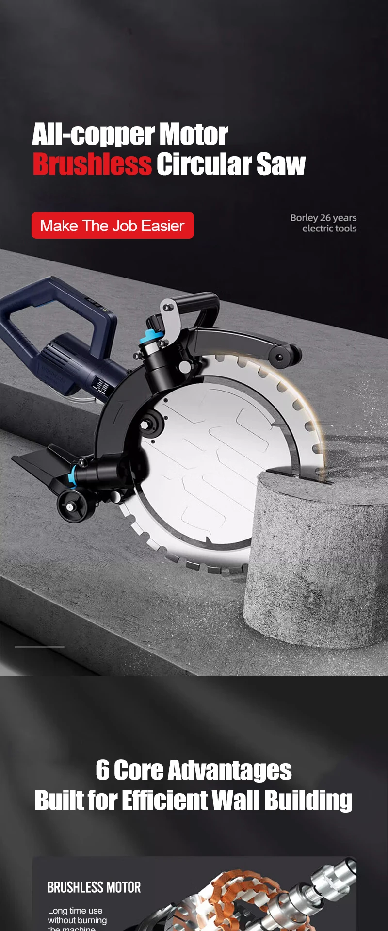 4500 W Ringsäge Hochfrequenz Elektrische Ringsäge Maschine Beton Wand Schneiden Maschine Beton Cutter – Detail 1