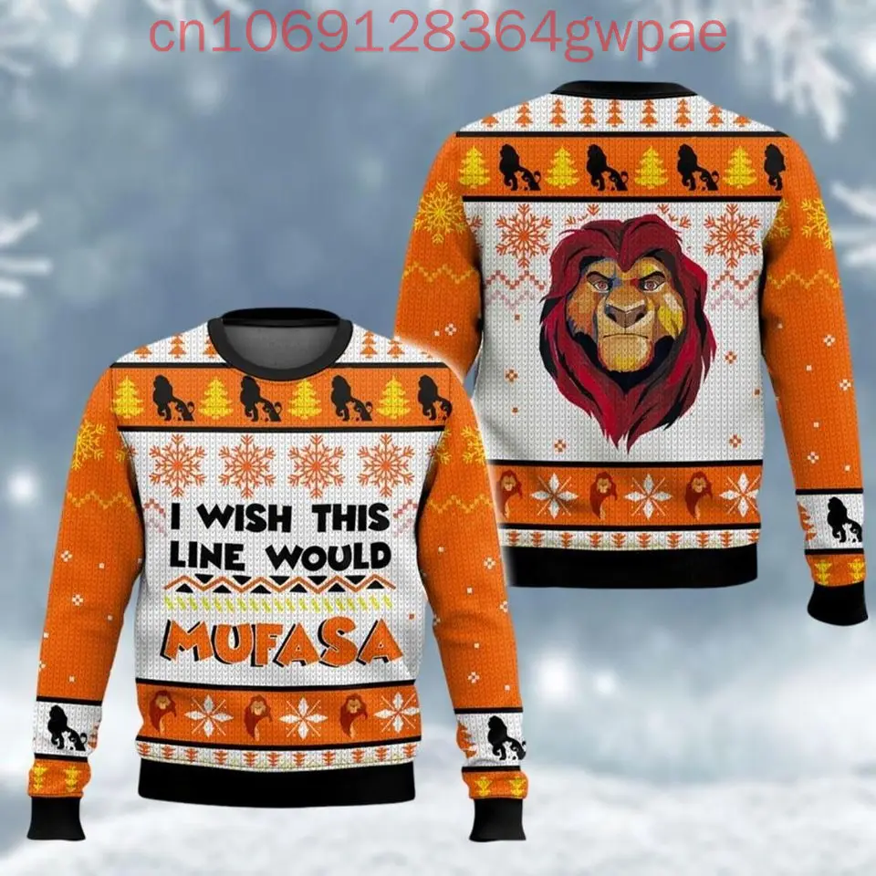 Disney The Lion King Simba Christmas Ugly Sweater Men's Women's 3d Sweater Christmas Sweater Xmas Gifts Sweater Tops