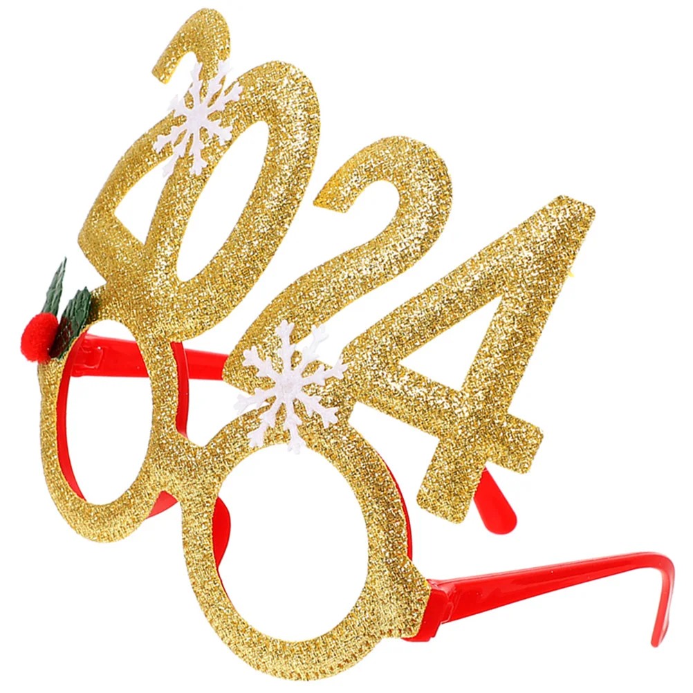 

Christmas Glasses Silver Single Pc Photo Prop Xmas Eyeglasses Frames Festive AccessoriesReusable