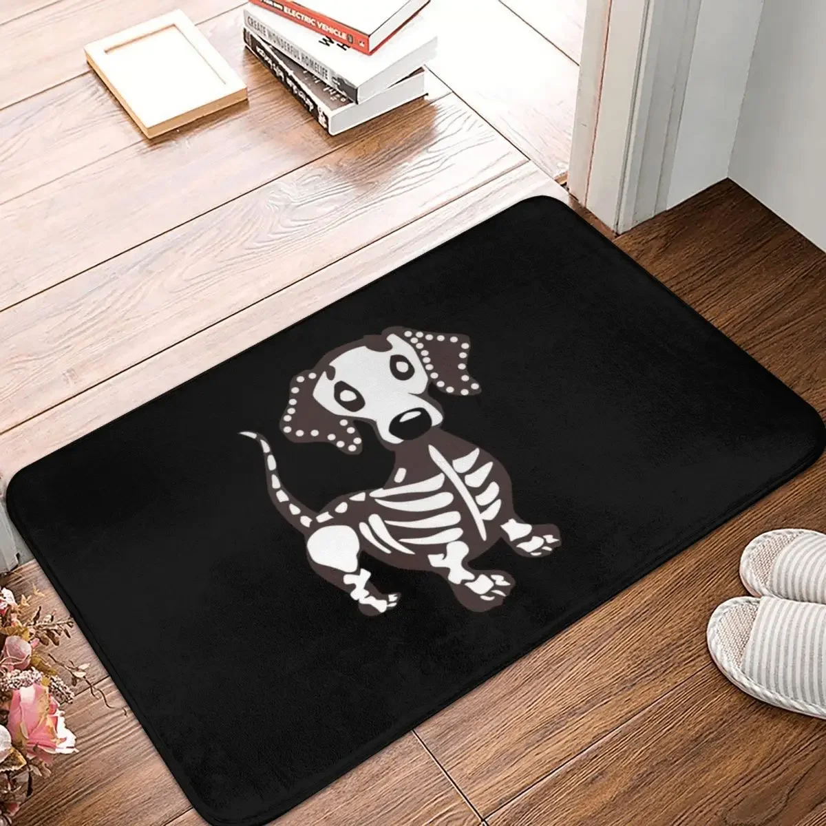 Dachshund Dog Halloween Doormat Rug Carpet Mat Footpad Polyester Anti-slip Water Oil Proof Front Room Corridor Kitchen Bedroom