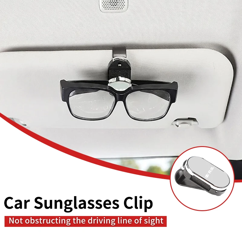 New Car Sun Visor Eyeglass Holder Button Operation Sunglasses Clip For Renault RS Performance Clio Scenic Logan Megane Koleos
