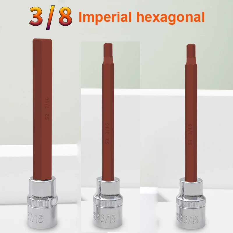 Chave de Fenda Sextavada Bit Soquete Joint Drive Polegada Size Hex 32 16 32 32 16 16 64 110 mm 1pc