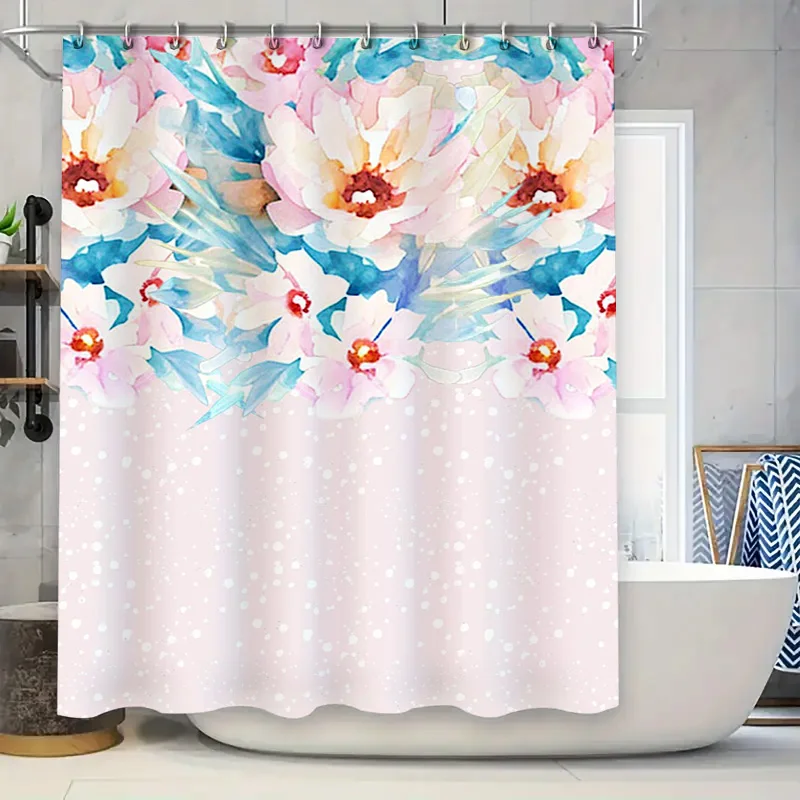 

Занавеска для душа с черным котом и белым фоном, домашний декор, аксессуары для ванной комнаты для любителей кошек, водонепроницаемый дизайн из полиэстера (72 x