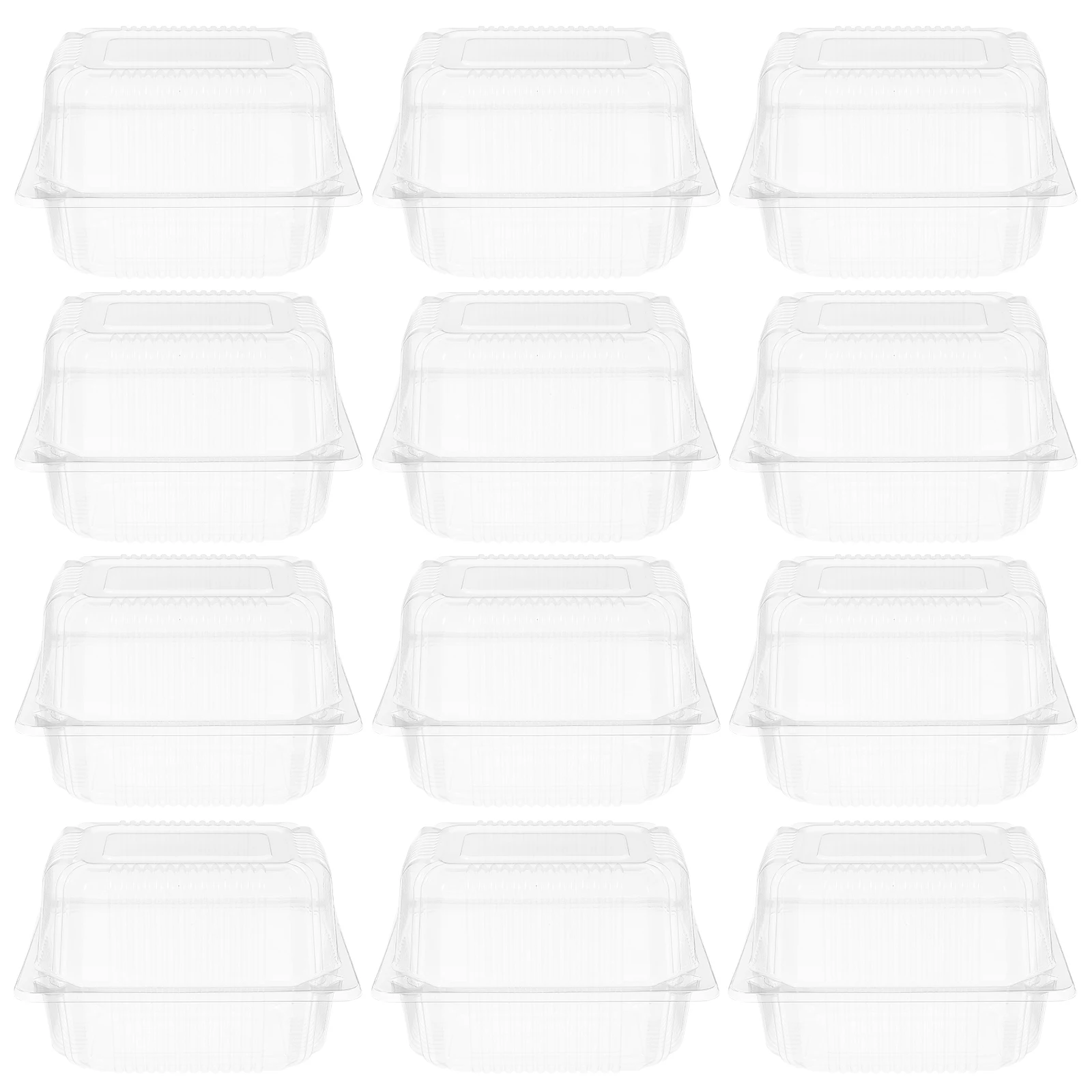 

50pcs Cake Boxes Transparent Mini Dessert Containers Party Bakery Display Reliable Sealed Cake Slice Boxes Cupcake Packaging